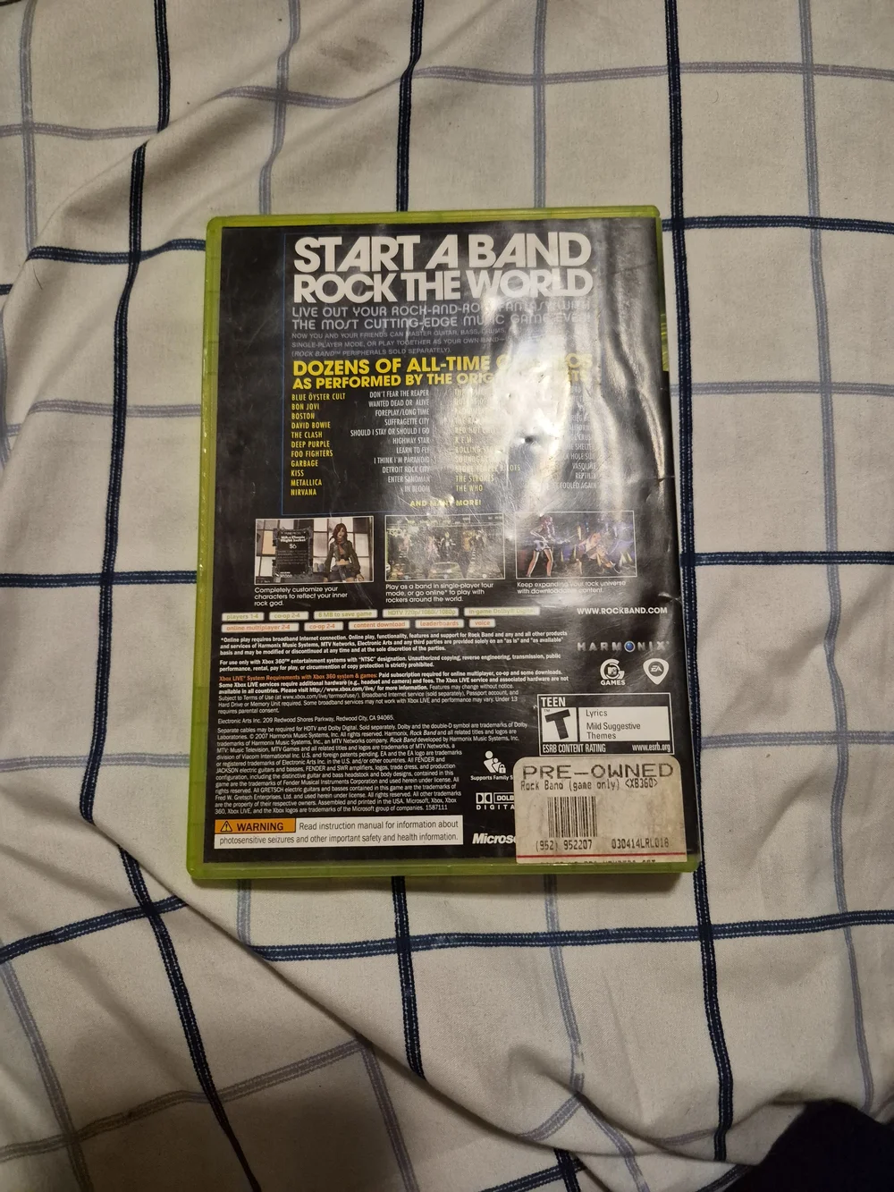 Microsoft Xbox 360 Rock Band in Lime Green Case